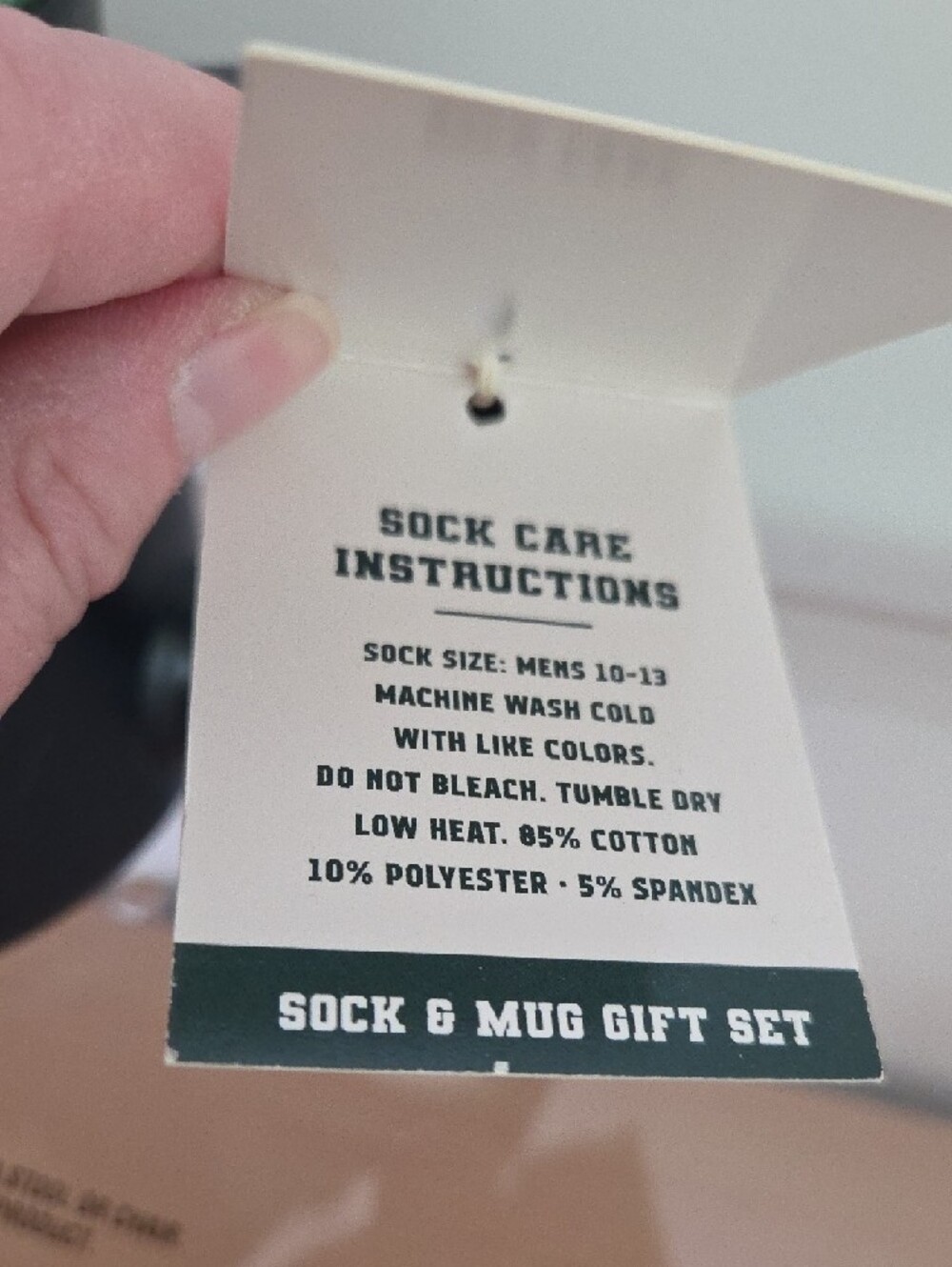 Eccolo Mint Green and Navy 'Best Dad By Par' Sock Mug Set...NWT - Picture 3 of 5